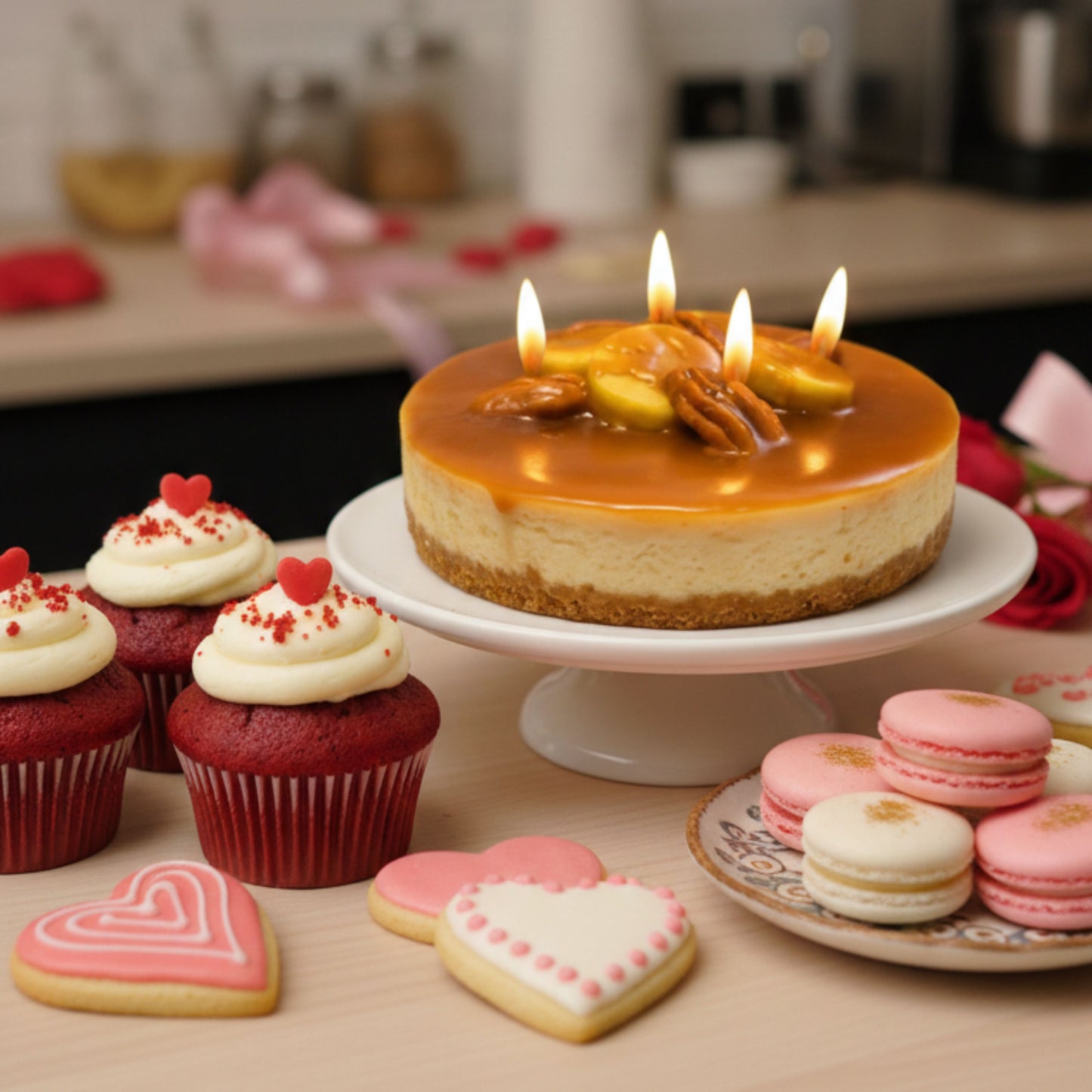 Cafe Delights Banana Caramel Pecan Cheesecake Soy Wax Candle