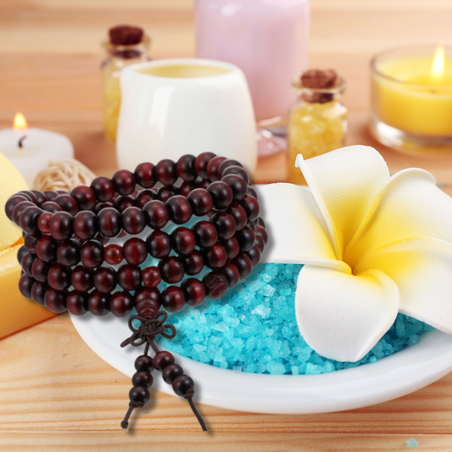 Natural Brown Sandalwood Healing Bracelet Necklace