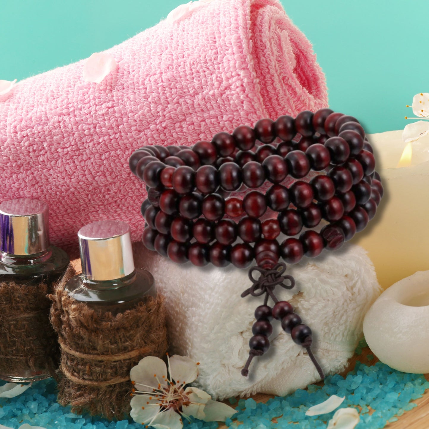 Natural Brown Sandalwood Healing Bracelet Necklace