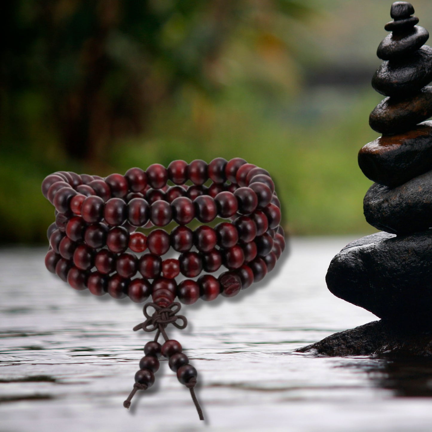 Natural Brown Sandalwood Healing Bracelet Necklace
