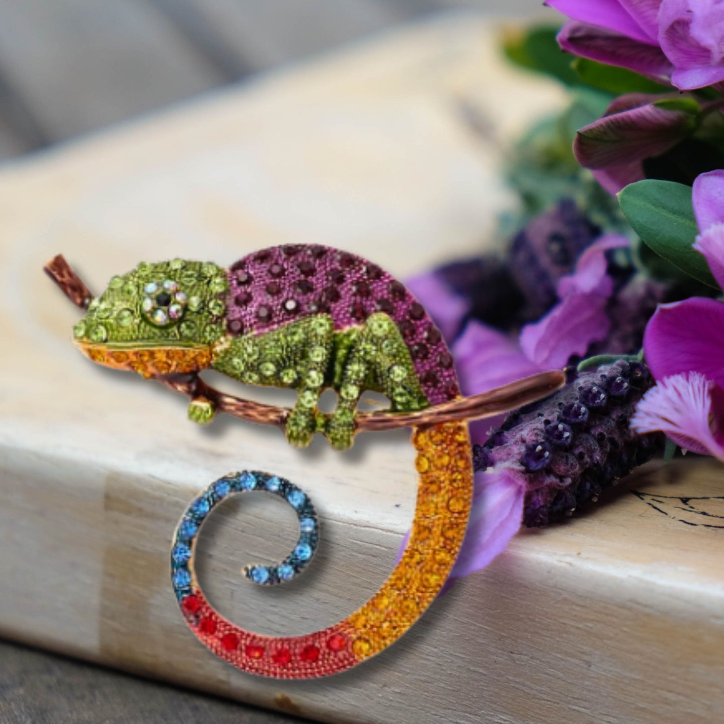 Chameleon Rhinestone Statement Brooch Pin Collection