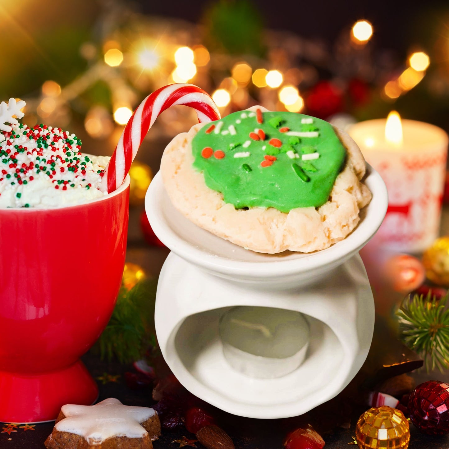 Cafe Delights Christmas Sugar Cookie Scented Soy Wax Melt & Warmer Gift Set