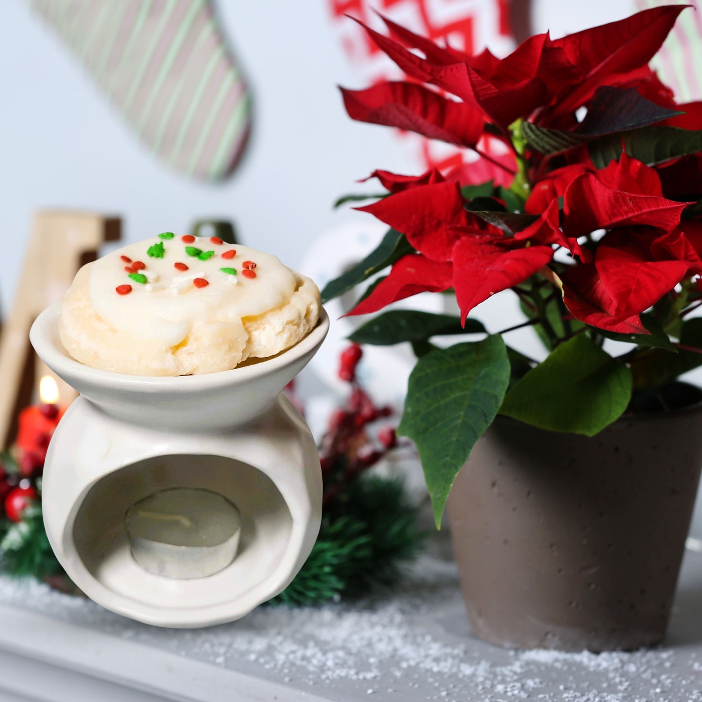 Cafe Delights Christmas Sugar Cookie Scented Soy Wax Melt & Warmer Gift Set
