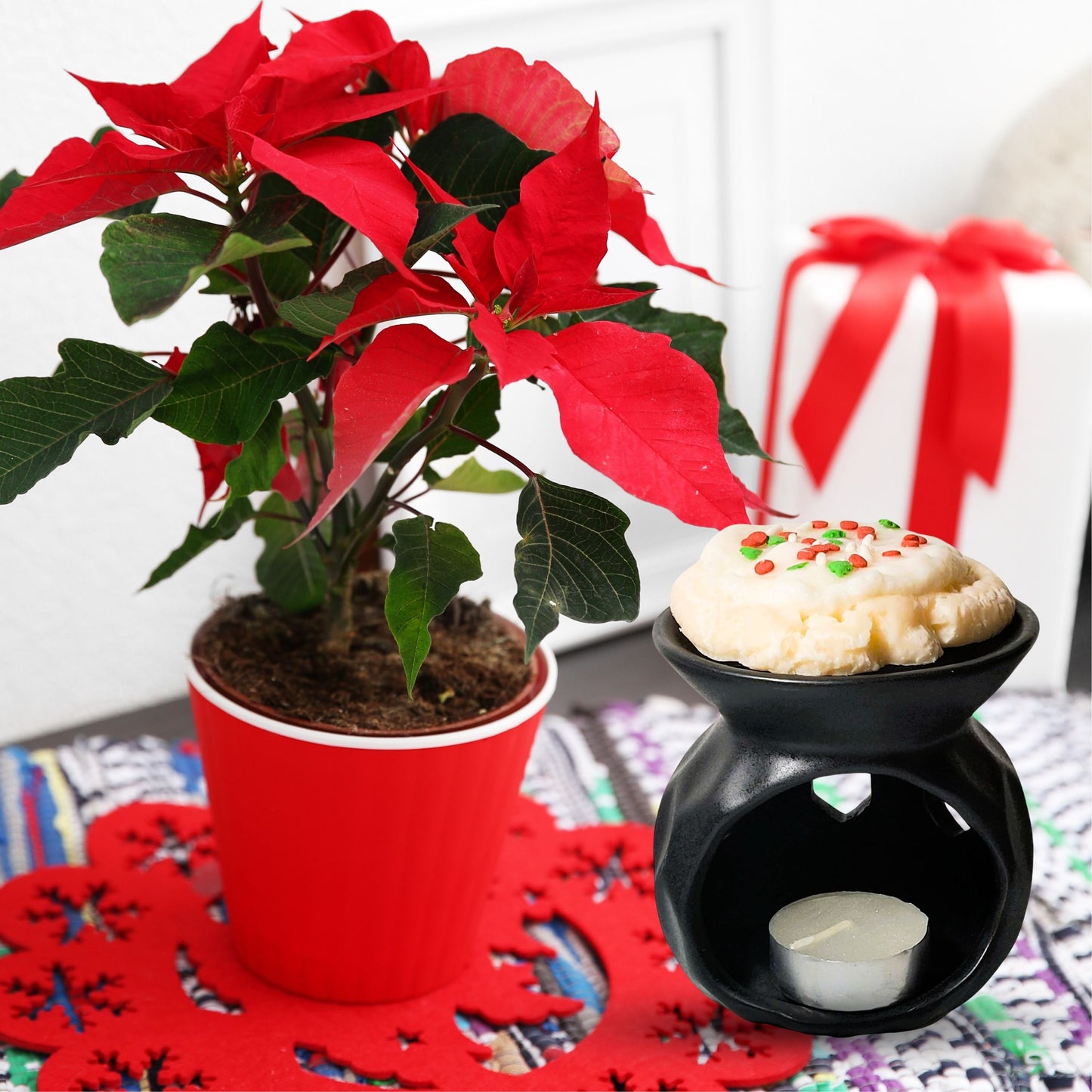 Cafe Delights Christmas Sugar Cookie Scented Soy Wax Melt & Warmer Gift Set