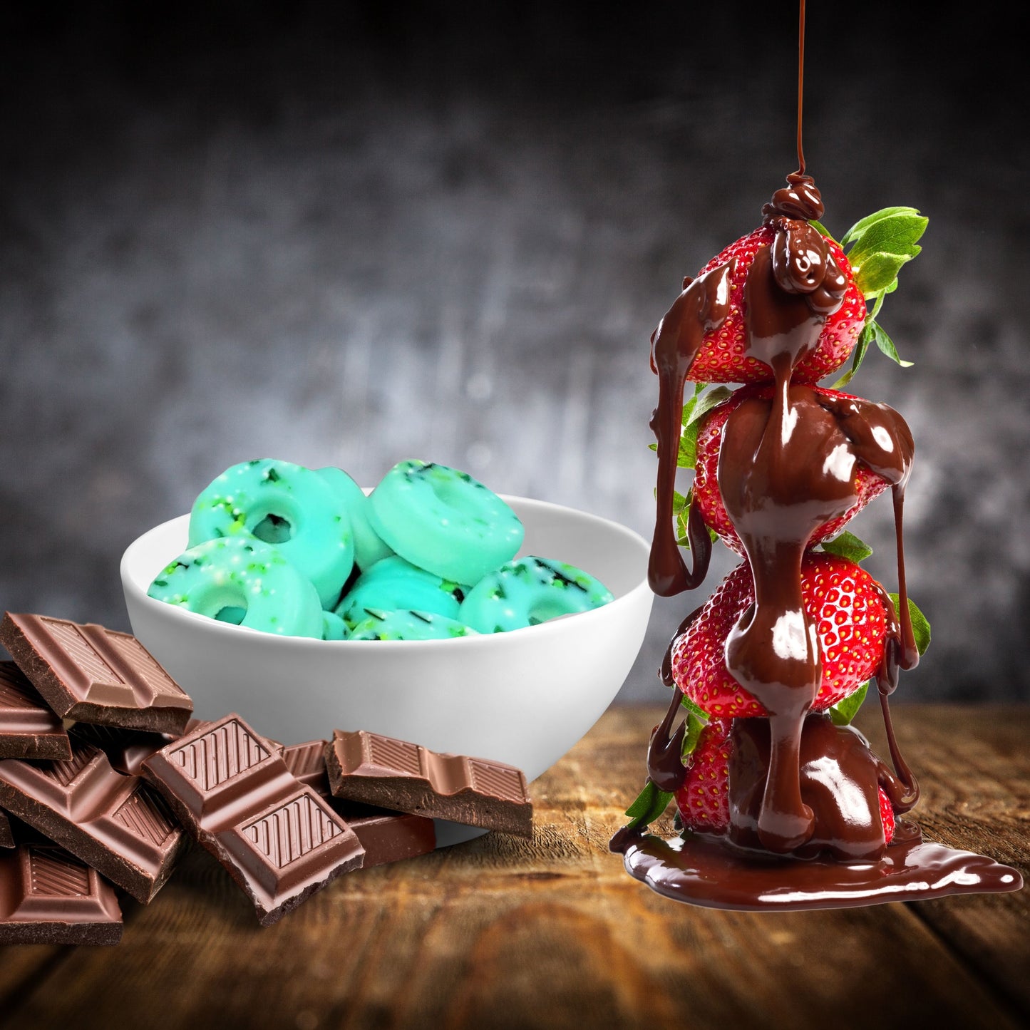 Cafe Delights Mint Chocolate Donut Scented Soy Wax Melts