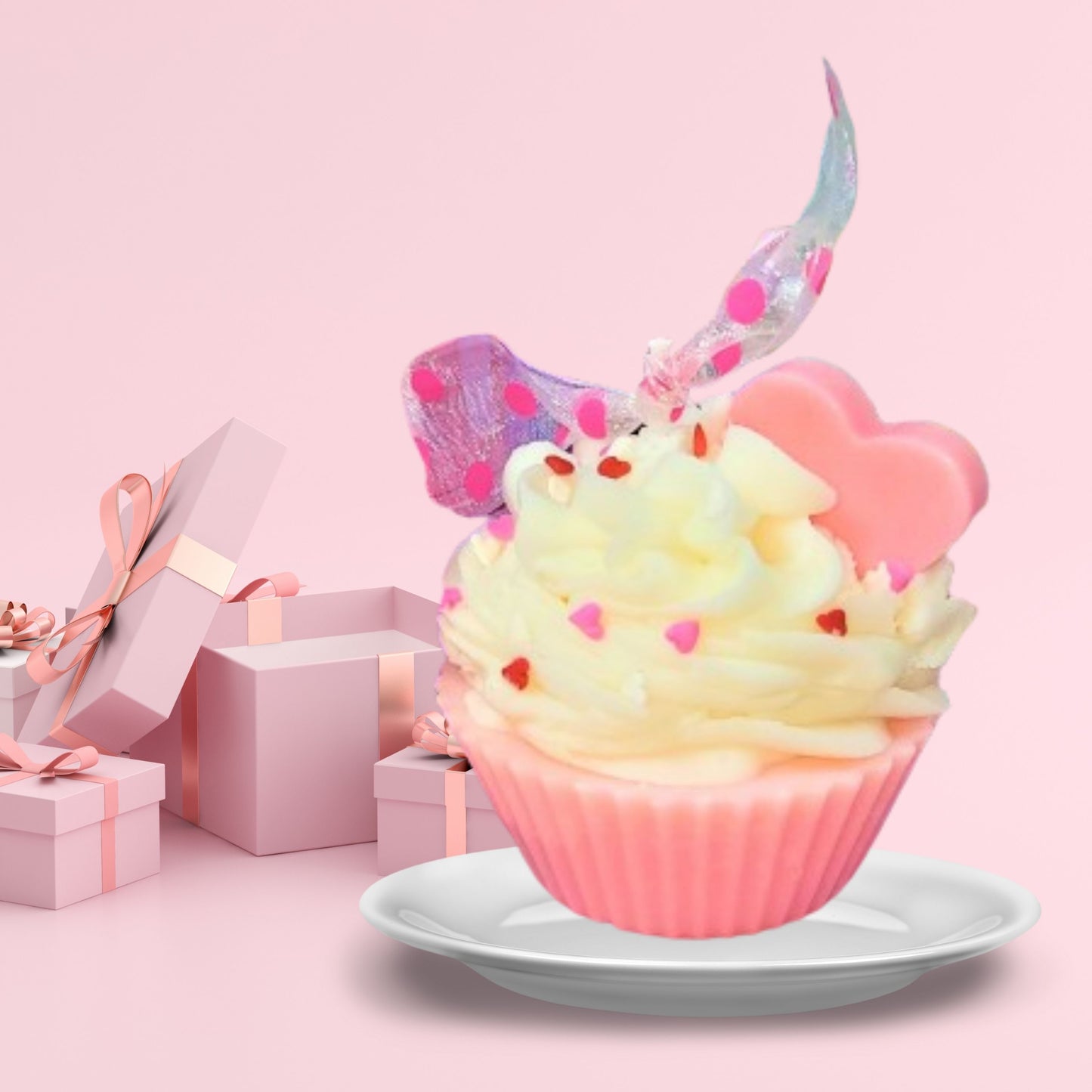 Cafe Delights Warm Vanilla Cupcake Scented Soy Wax Candle