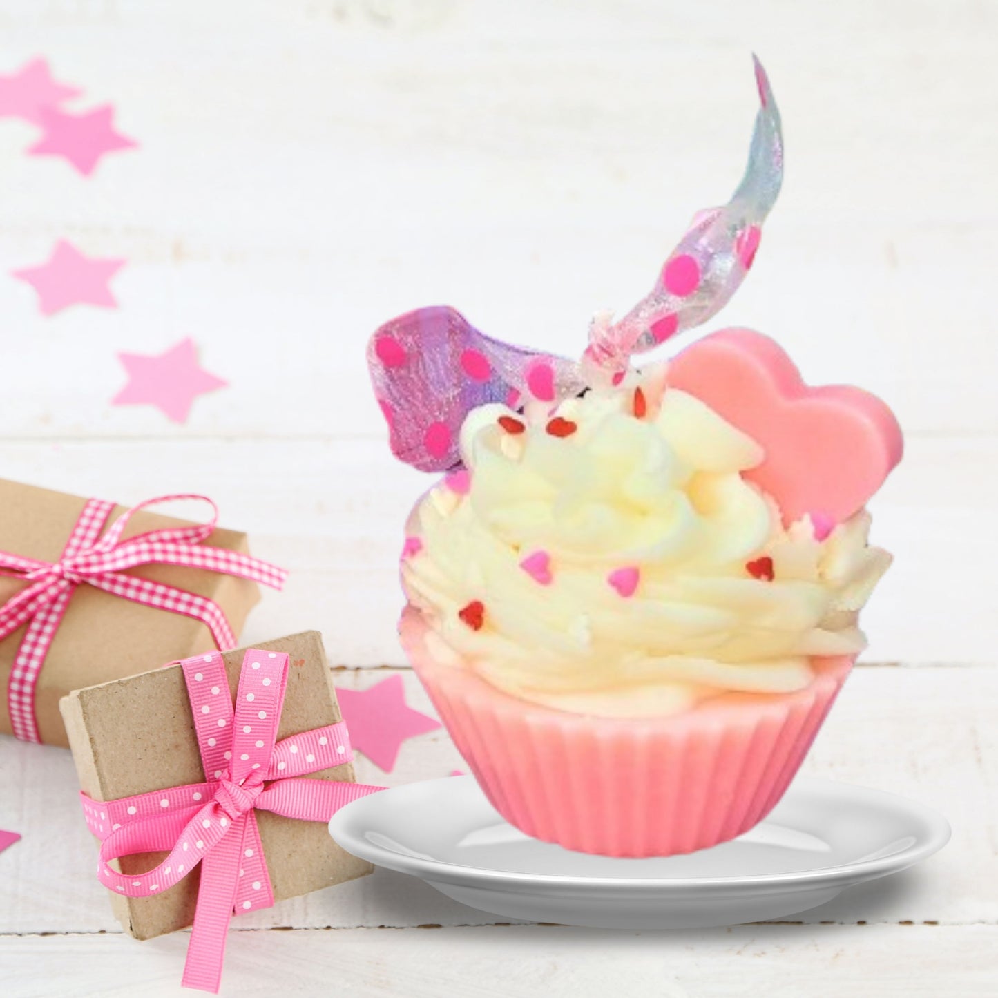 Cafe Delights Warm Vanilla Cupcake Scented Soy Wax Candle
