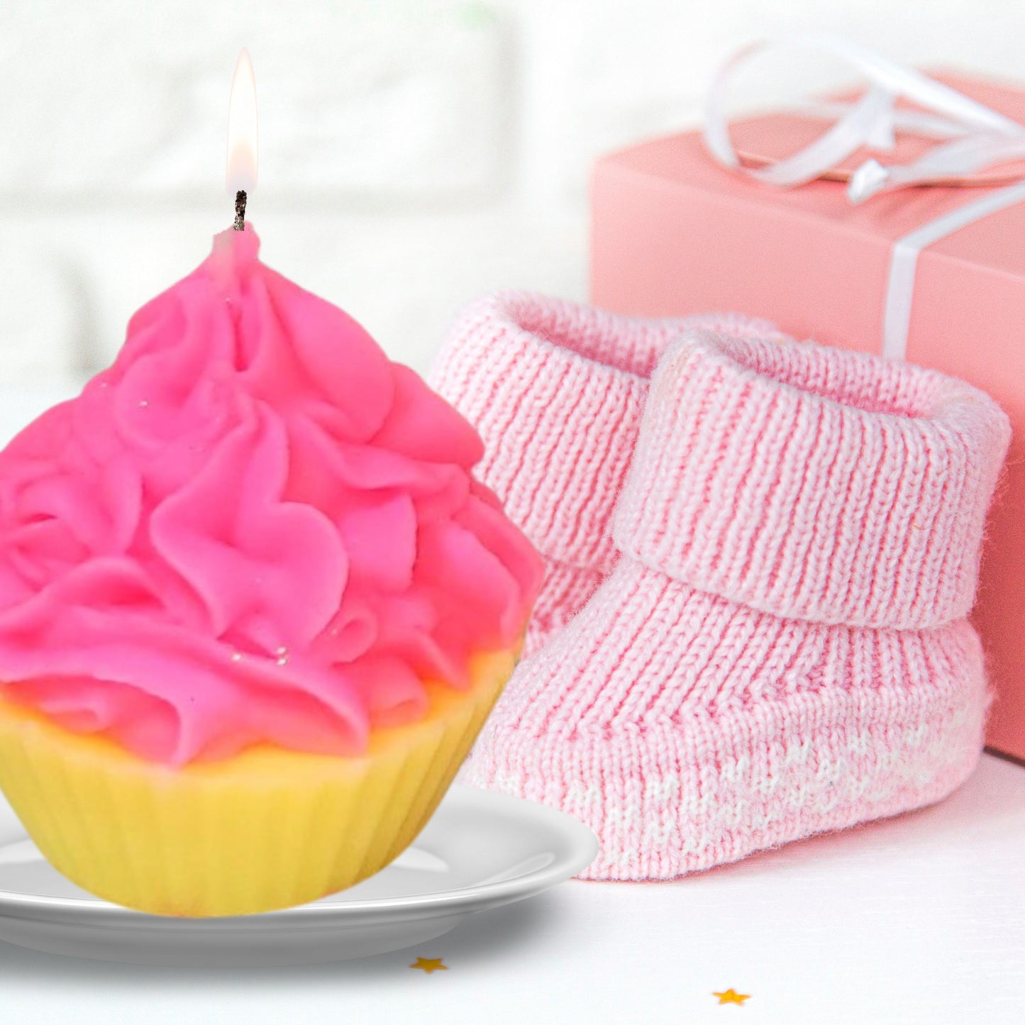 Spring Delights Baby Shower Cupcake Scented Soy Wax Candles