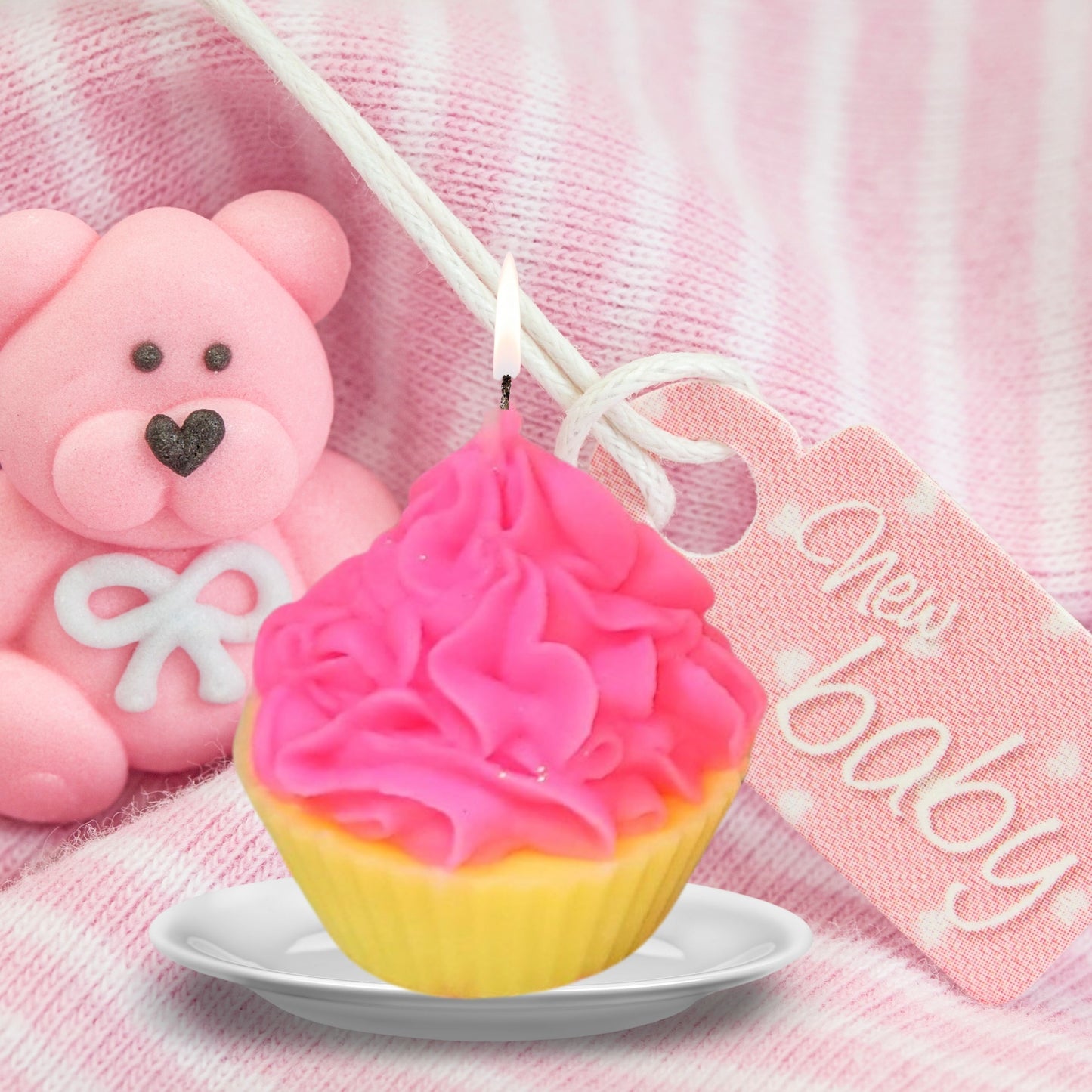 Spring Delights Baby Shower Cupcake Scented Soy Wax Candles