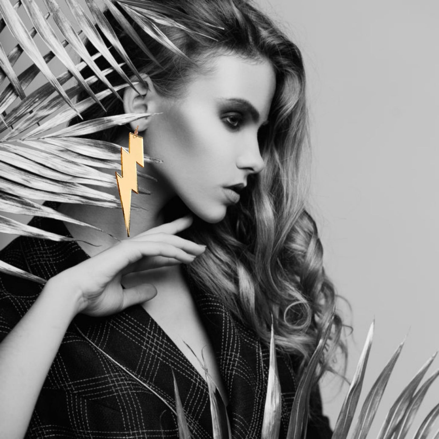 Ride the Gold Lightning Earrings
