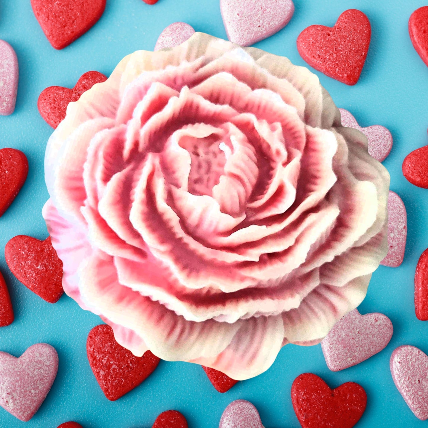 Jumbo Peony Rose Unscented Soy Wax Candle