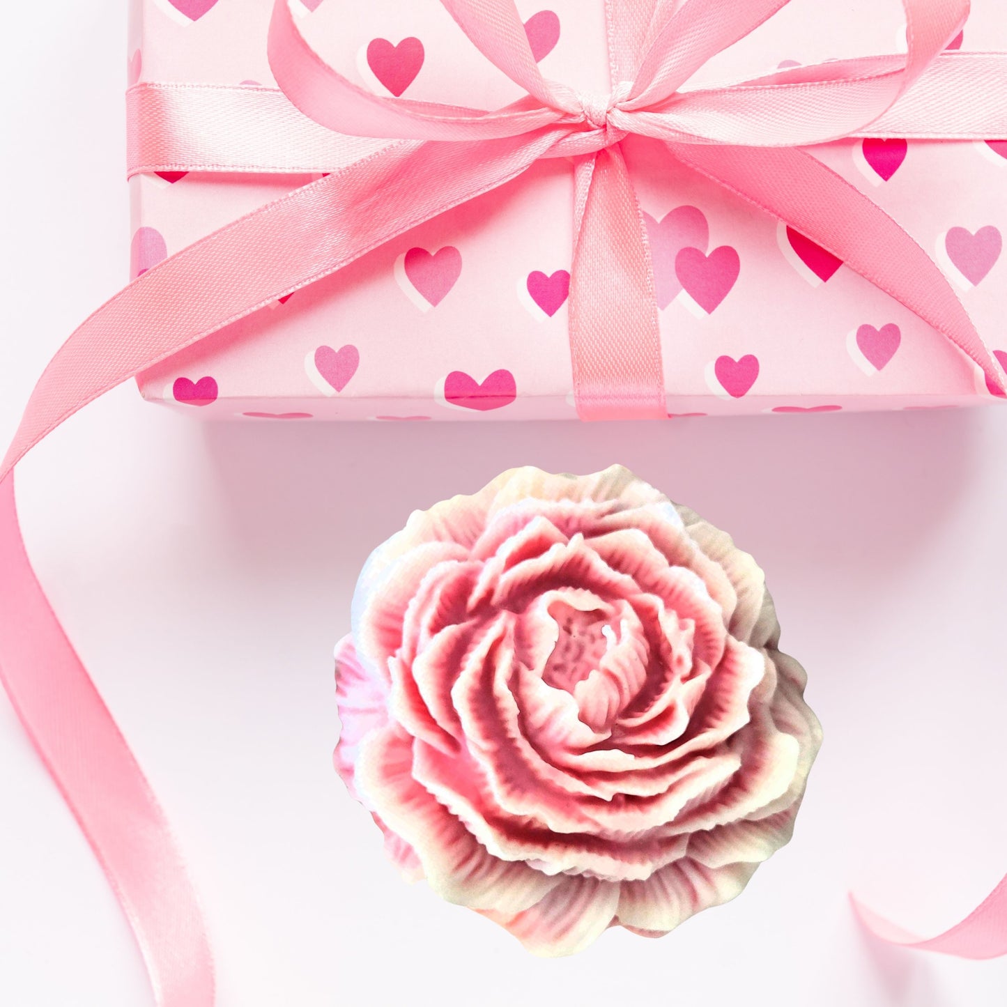 Jumbo Peony Rose Unscented Soy Wax Candle
