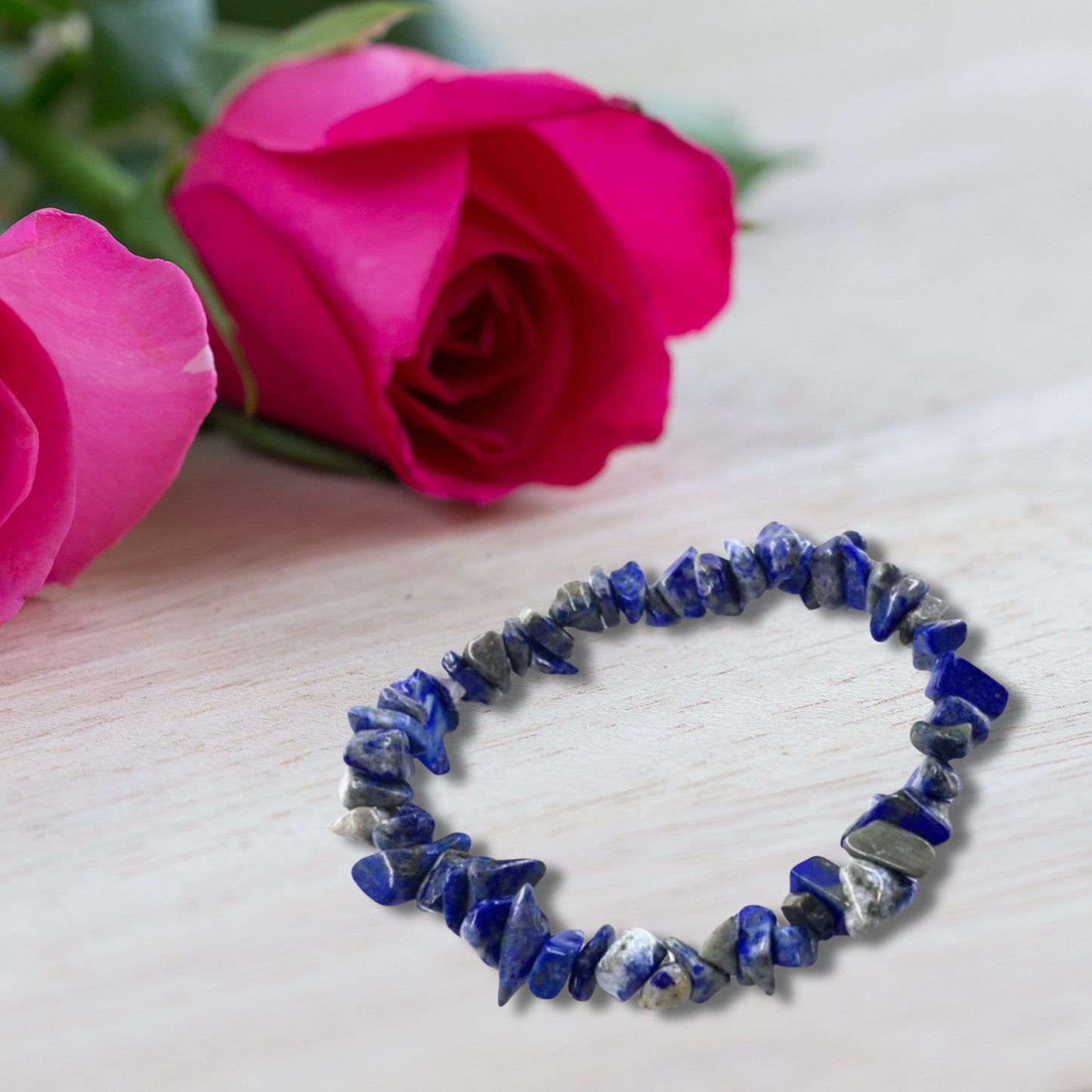 Natural Healing Pure Blue Lapis Lazuli Stretch Bracelet