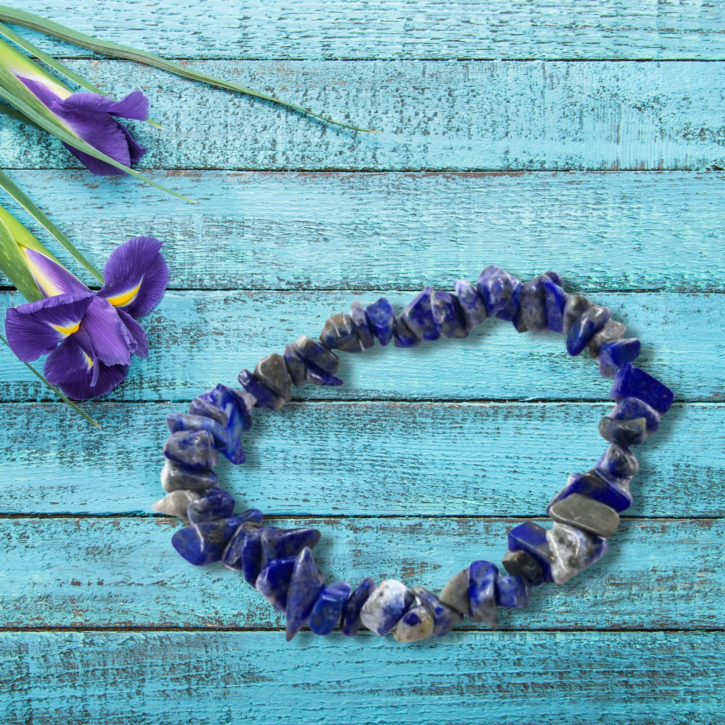 Natural Healing Pure Blue Lapis Lazuli Stretch Bracelet