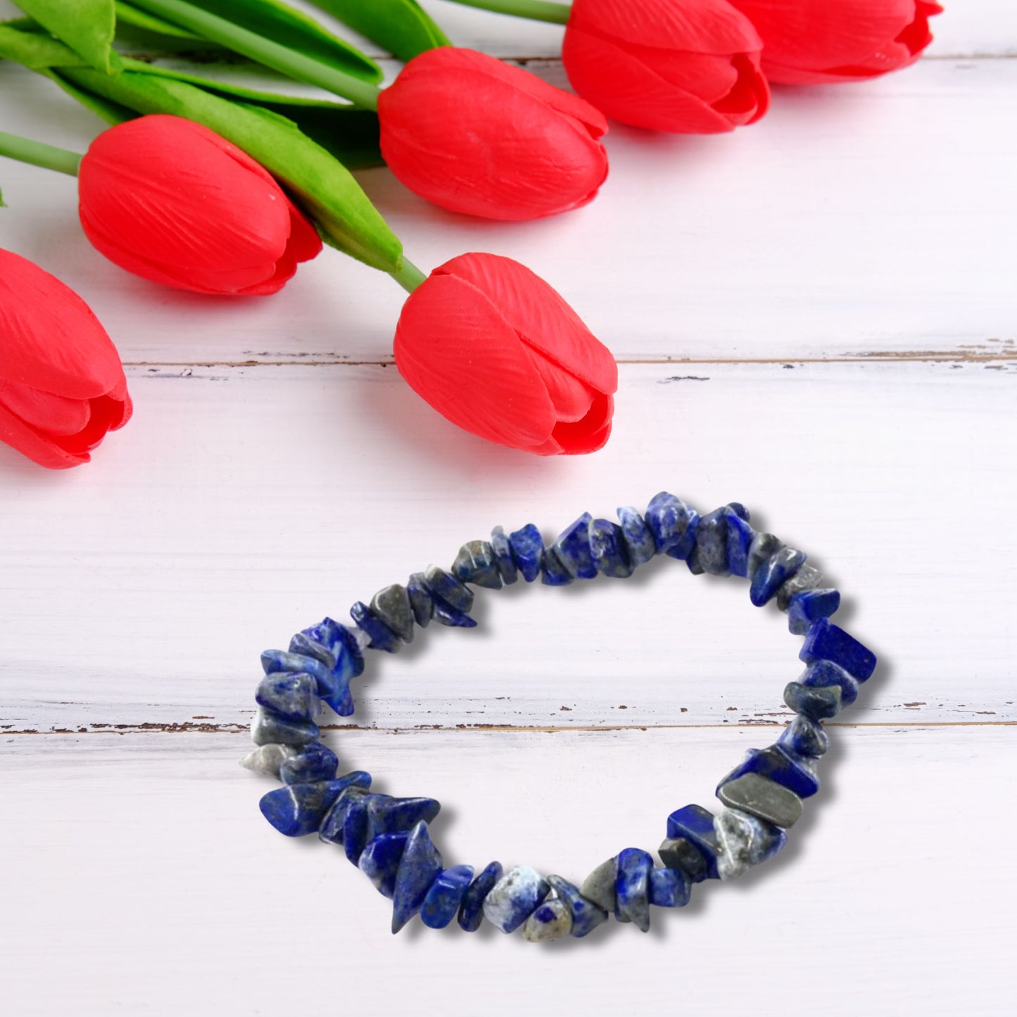 Natural Healing Pure Blue Lapis Lazuli Stretch Bracelet