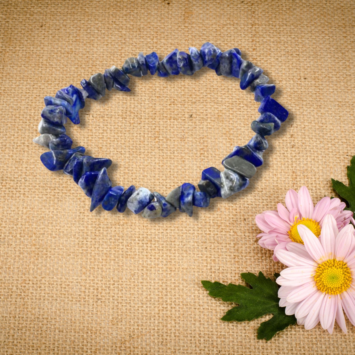 Natural Healing Pure Blue Lapis Lazuli Stretch Bracelet