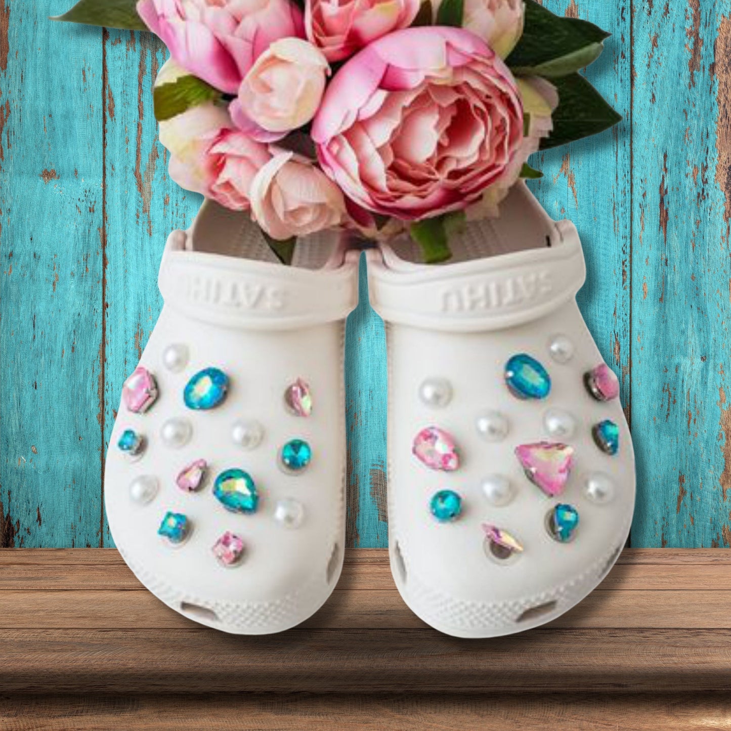 Luxury Candy Glass Rhinestone Shoe Charms