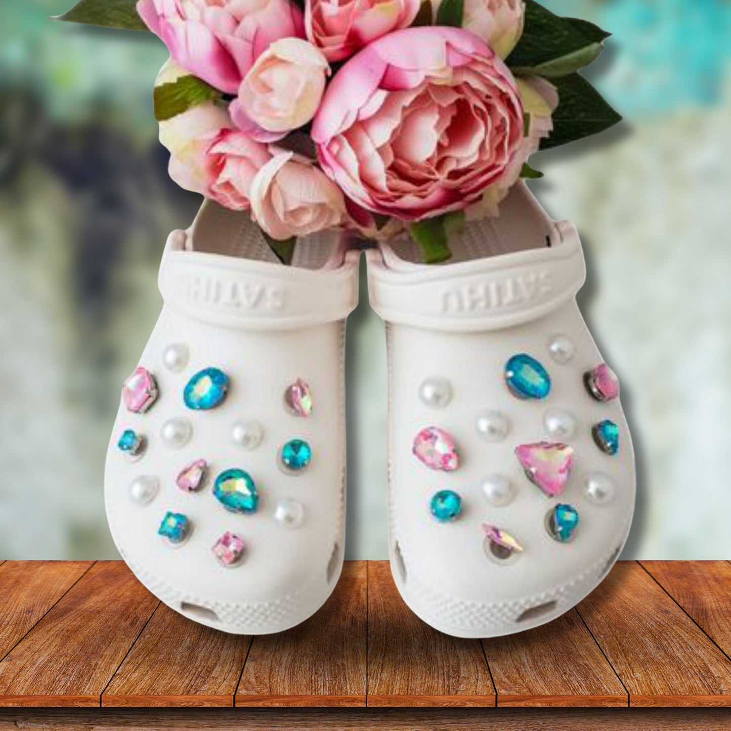 Luxury Candy Glass Rhinestone Shoe Charms