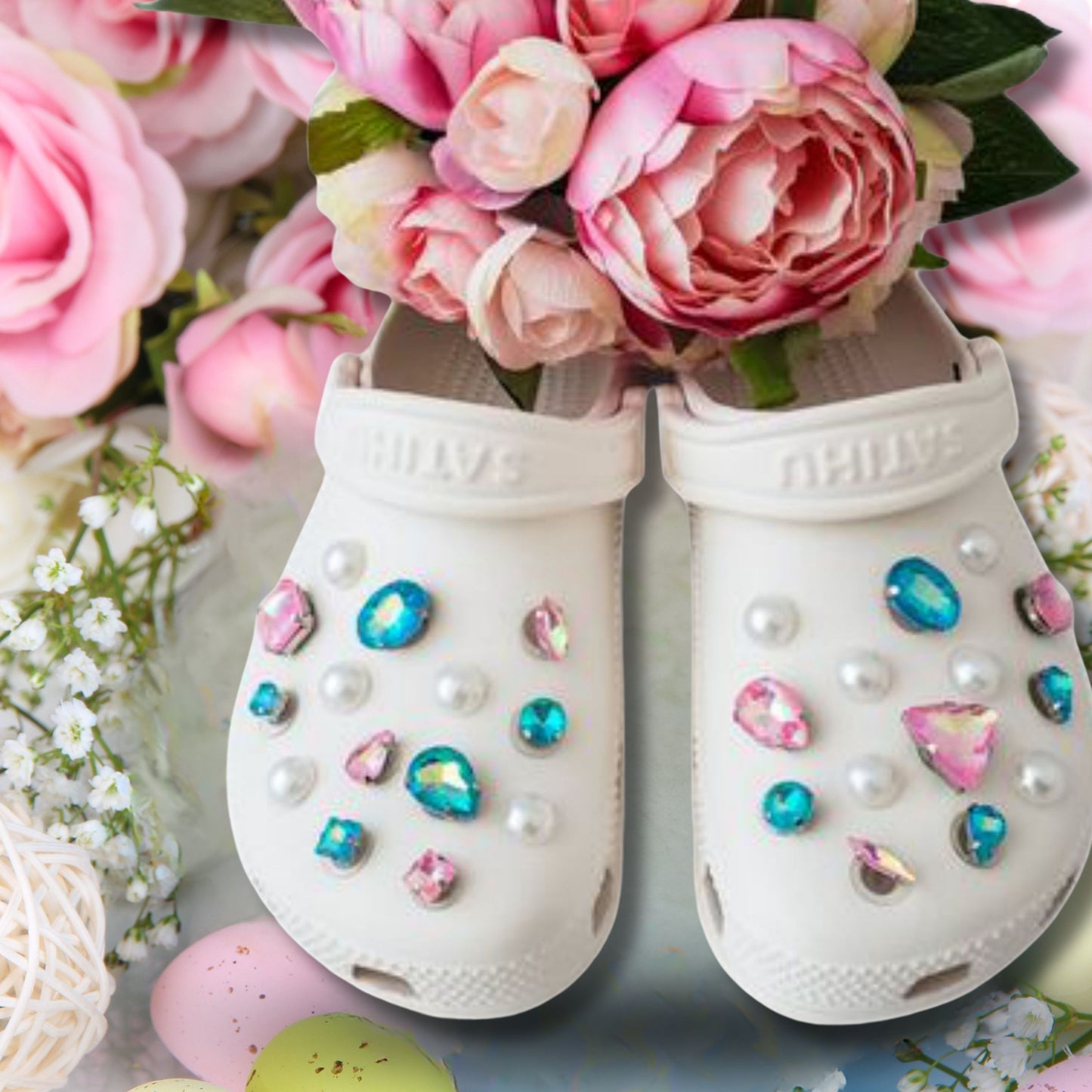 Luxury Candy Glass Rhinestone Shoe Charms
