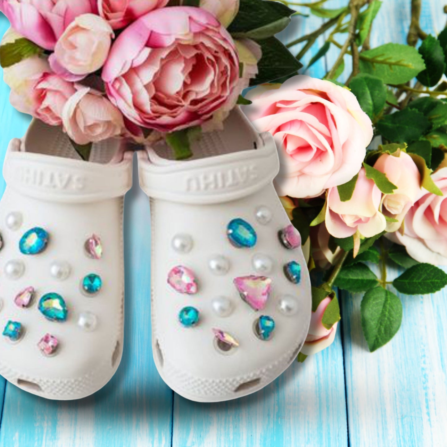 Luxury Candy Glass Rhinestone Shoe Charms