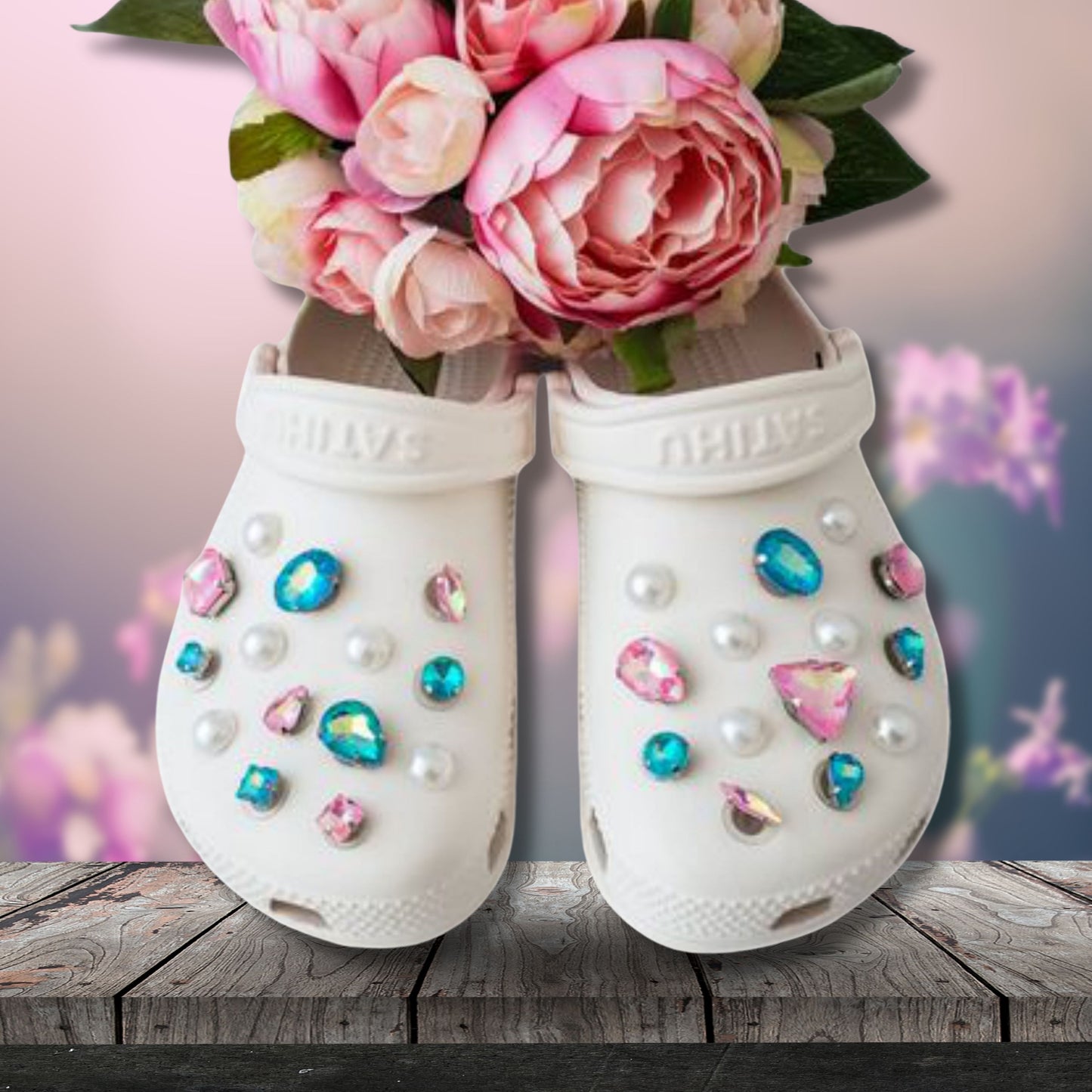 Luxury Candy Glass Rhinestone Shoe Charms