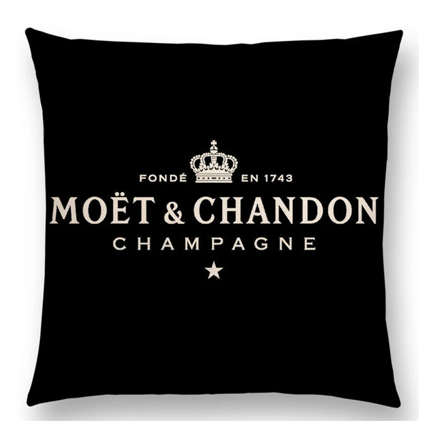 Dom Perignon Velvet Throw Pillow Case