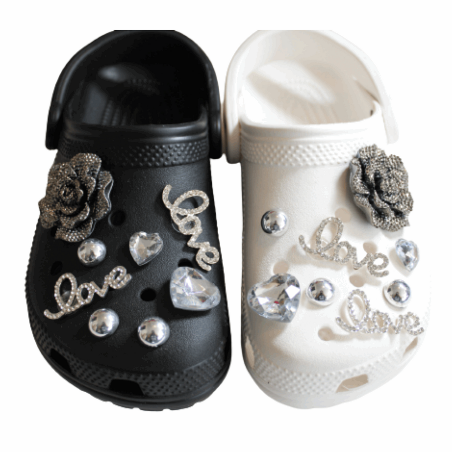 Crocs Charms Luxury Glitz And Glam Crystal Rhinestone Design (25 Piece Set)