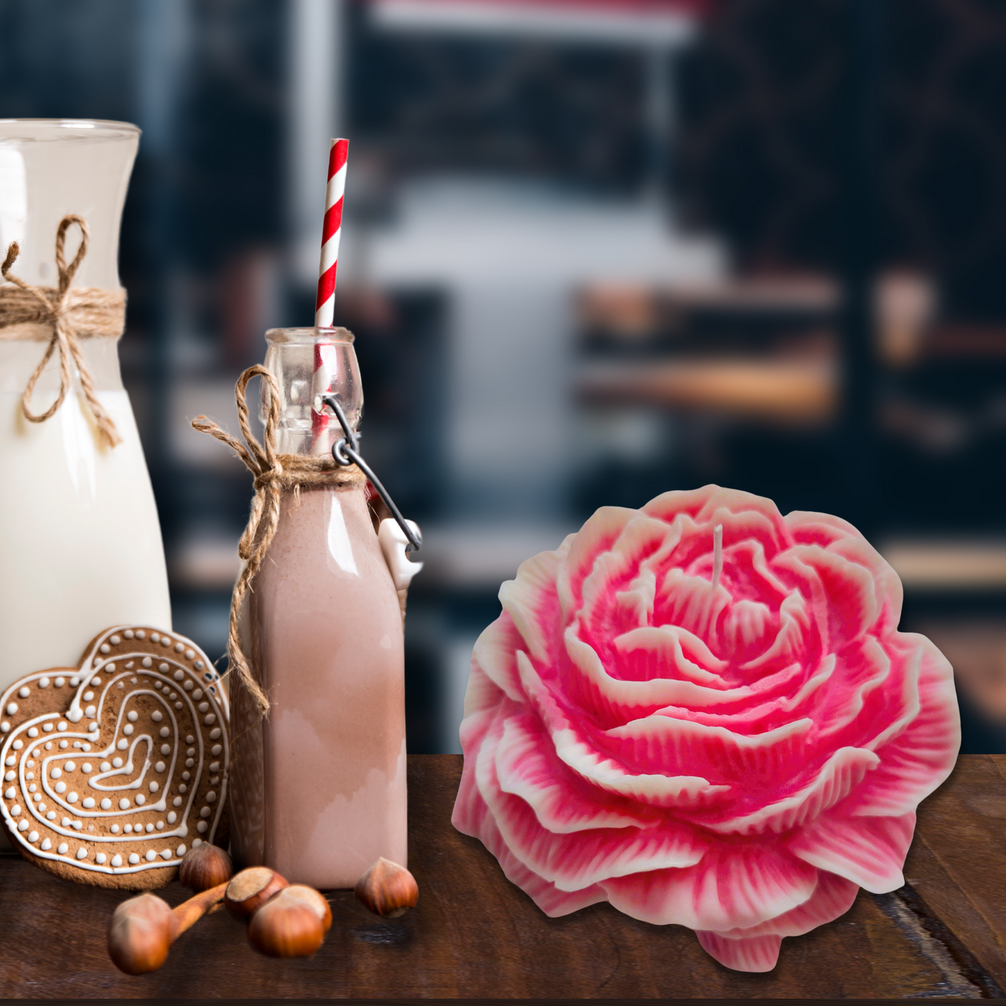 Jumbo Peony Rose Scented Soy Wax Candle