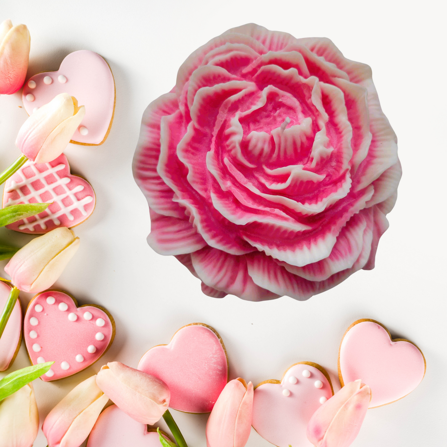 Jumbo Peony Rose Scented Soy Wax Candle