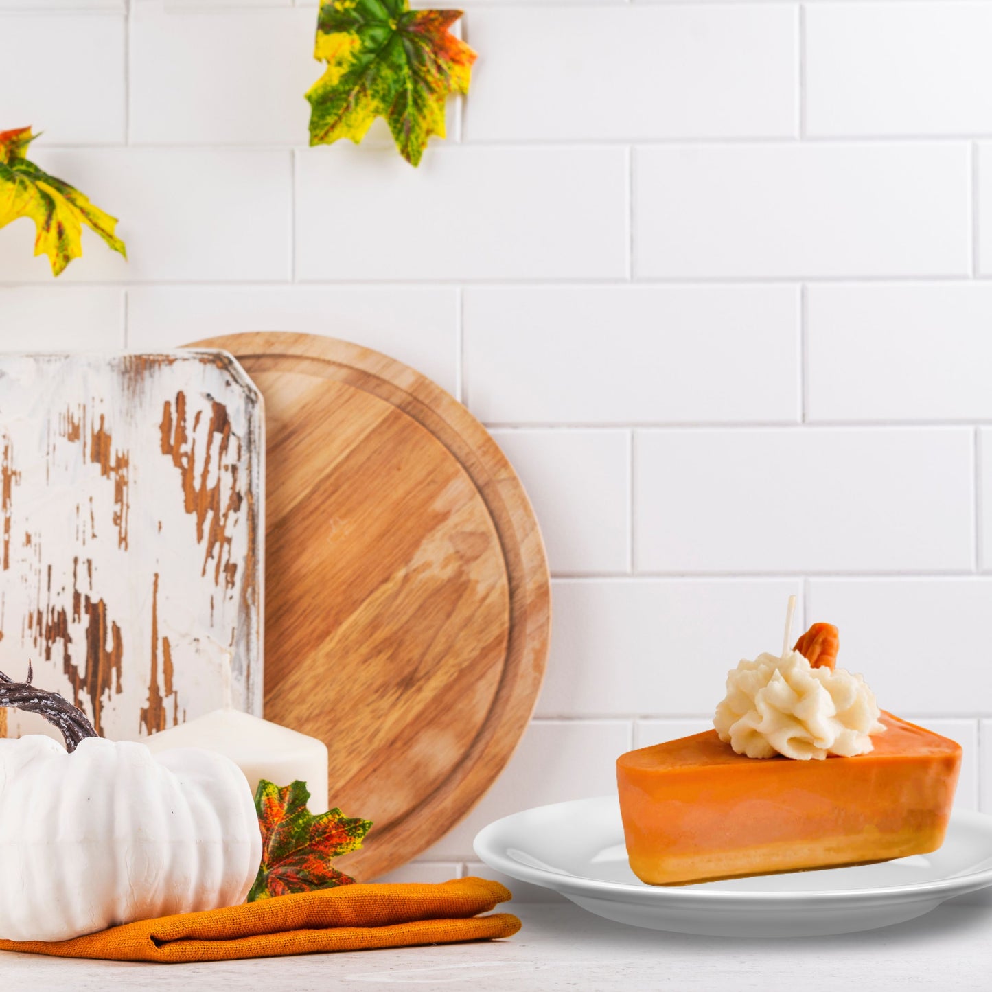 Cafe Delights Pumpkin Pie Slice Scented Soy Wax Candle
