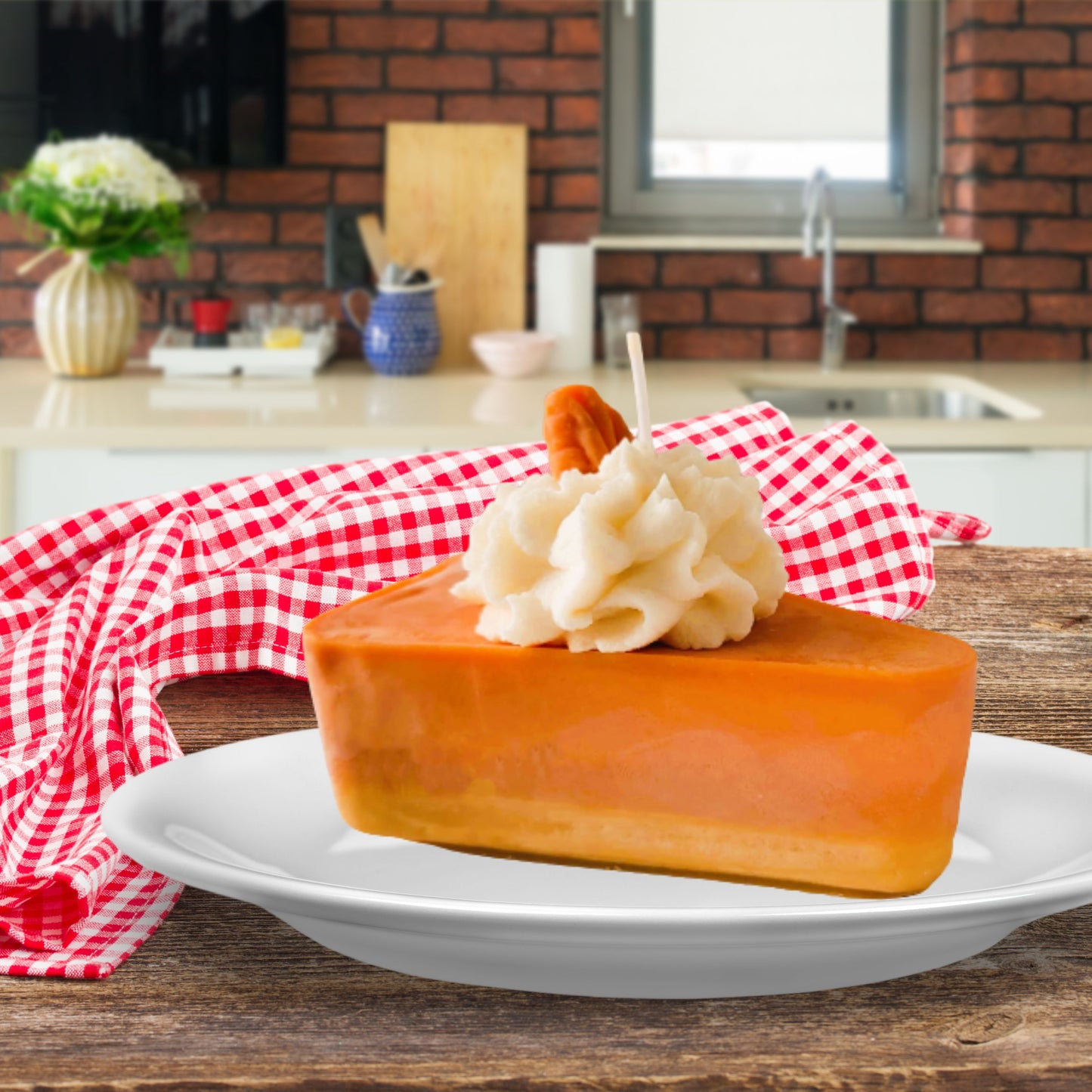 Cafe Delights Pumpkin Pie Slice Scented Soy Wax Candle