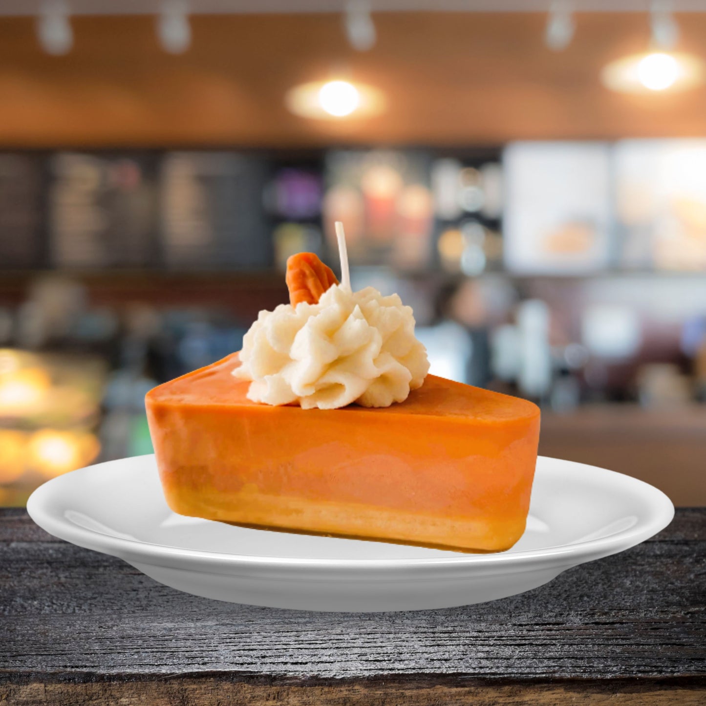 Cafe Delights Pumpkin Pie Slice Scented Soy Wax Candle