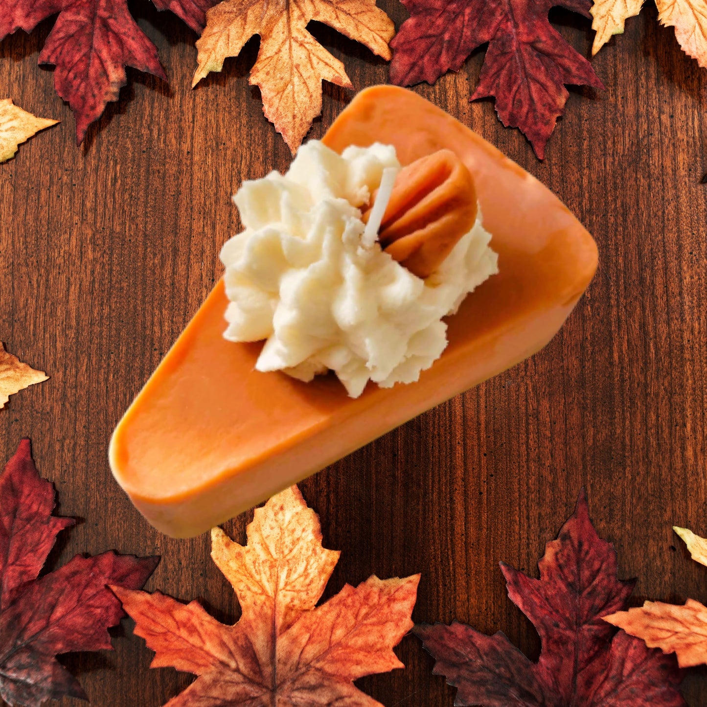Cafe Delights Pumpkin Pie Slice Scented Soy Wax Candle