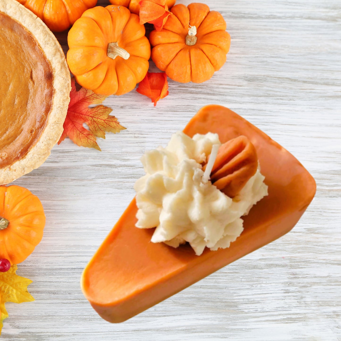 Cafe Delights Pumpkin Pie Slice Scented Soy Wax Candle