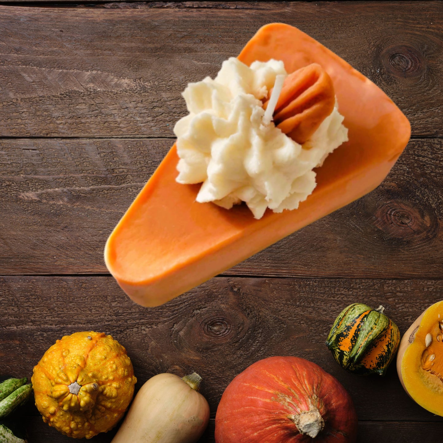 Cafe Delights Pumpkin Pie Slice Scented Soy Wax Candle