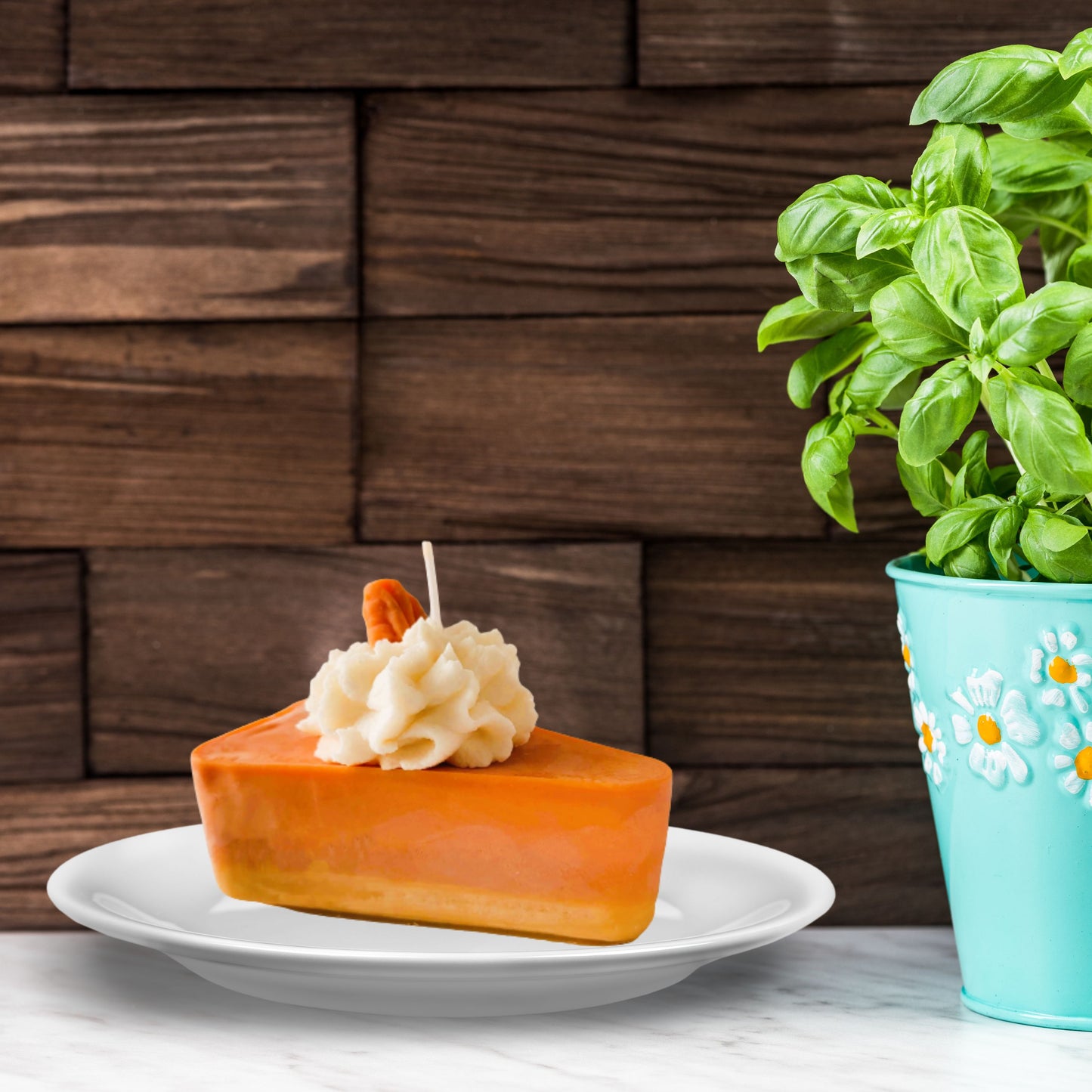 Cafe Delights Pumpkin Pie Slice Scented Soy Wax Candle
