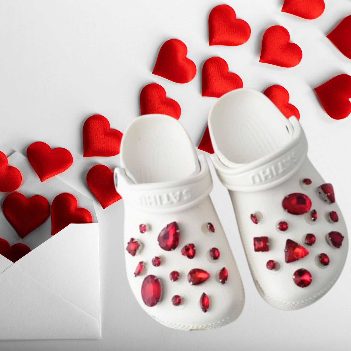 Crocs Charms Ruby Red Glass Rhinestone Shoe Charms