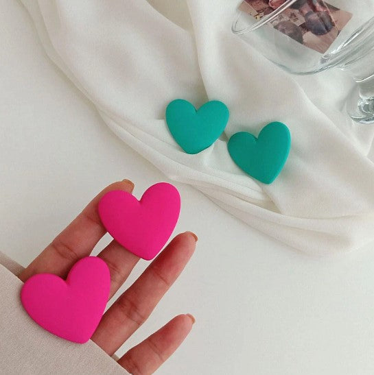 Candy Valentine Heart Statement Earrings