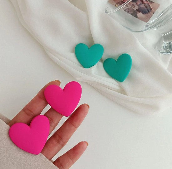 Candy Valentine Heart Statement Earrings