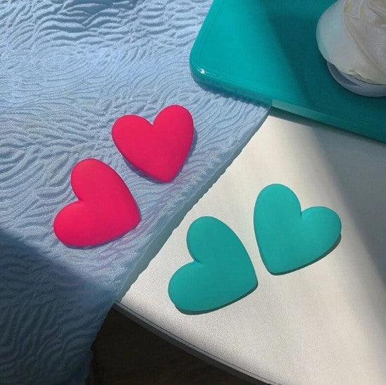 Candy Valentine Heart Statement Earrings