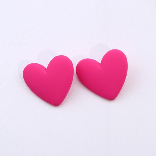 Candy Valentine Heart Statement Earrings