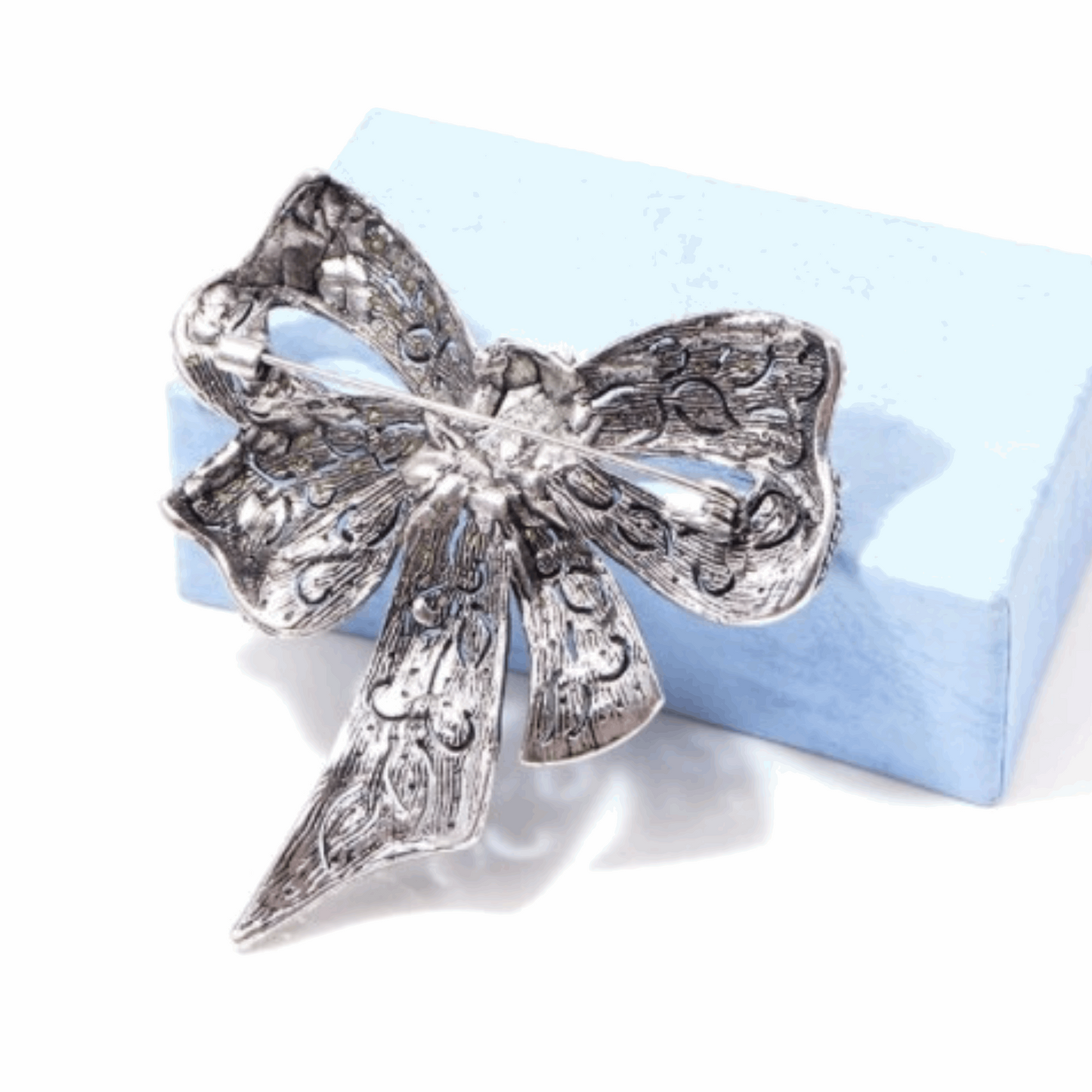 Champagne Bow Crystal And Rhinestones Metal Fashion Brooch Pin