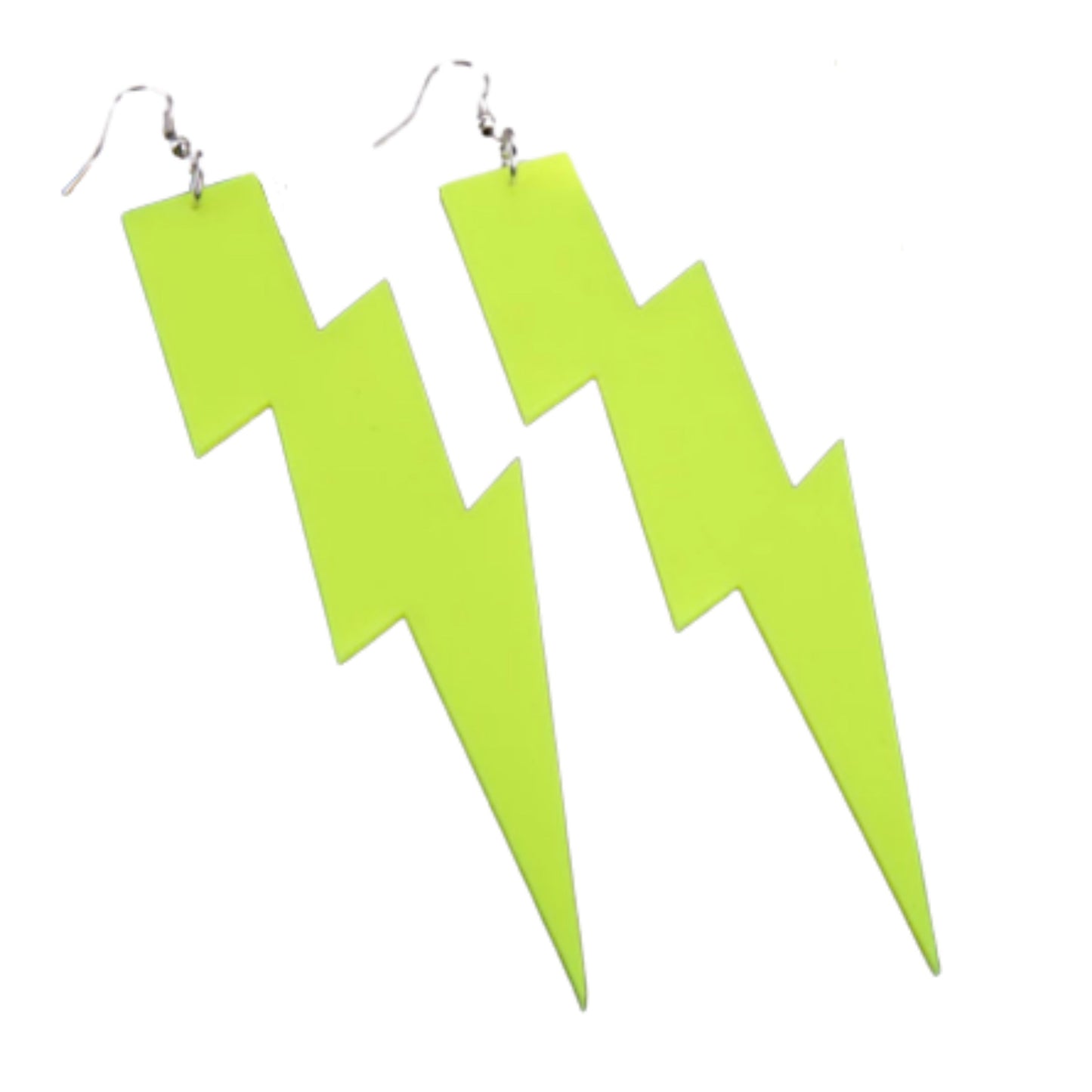 Ride the Neon Yellow Lightning Earrings