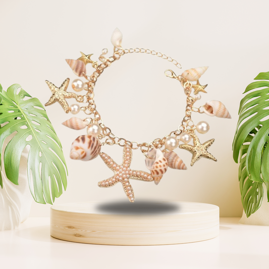 Bronzed Glow Shell Beach Babe Bracelet