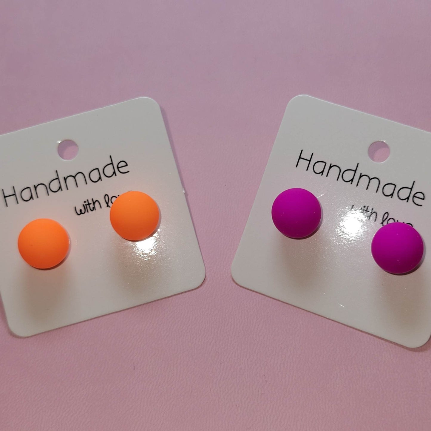 Retro Vintage 80's Fashion Acrylic Stud Retro Round Ball Earrings