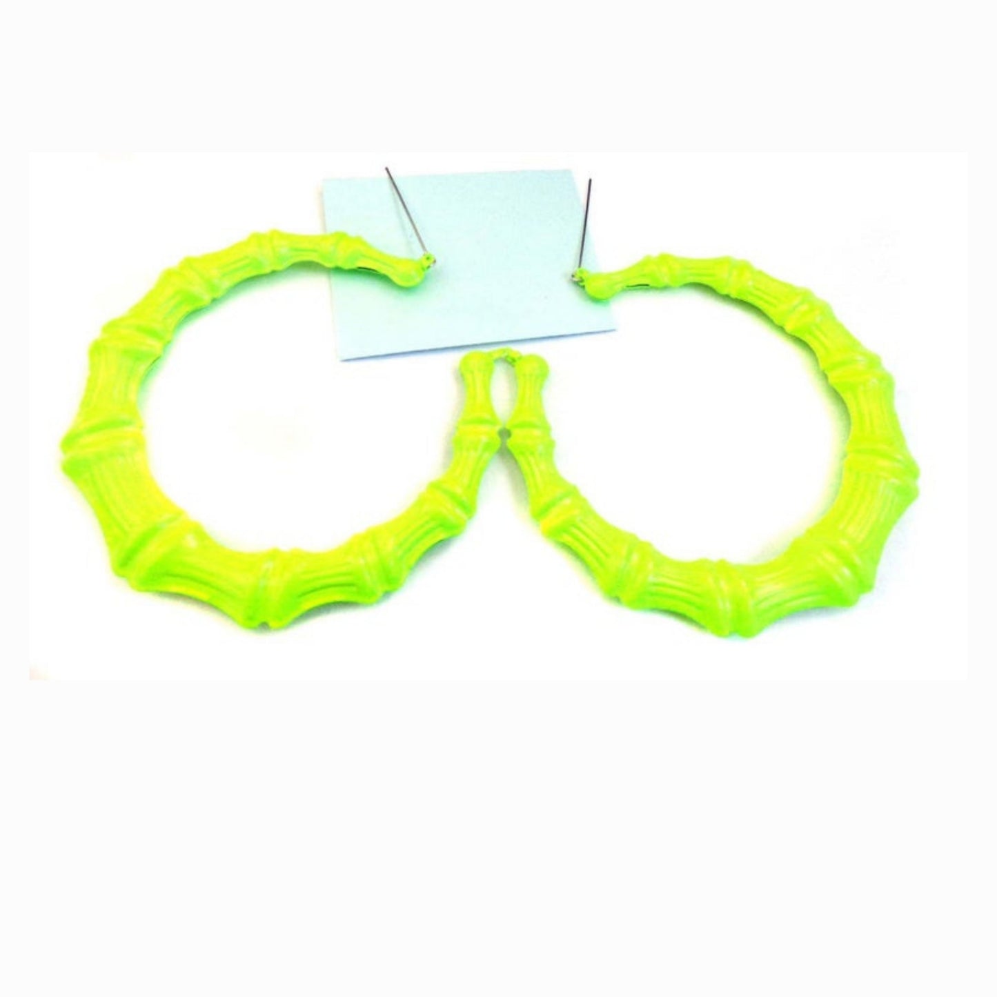 Neon Bamboo Metal Retro Hip Hop Club Culture Fashion Earrings