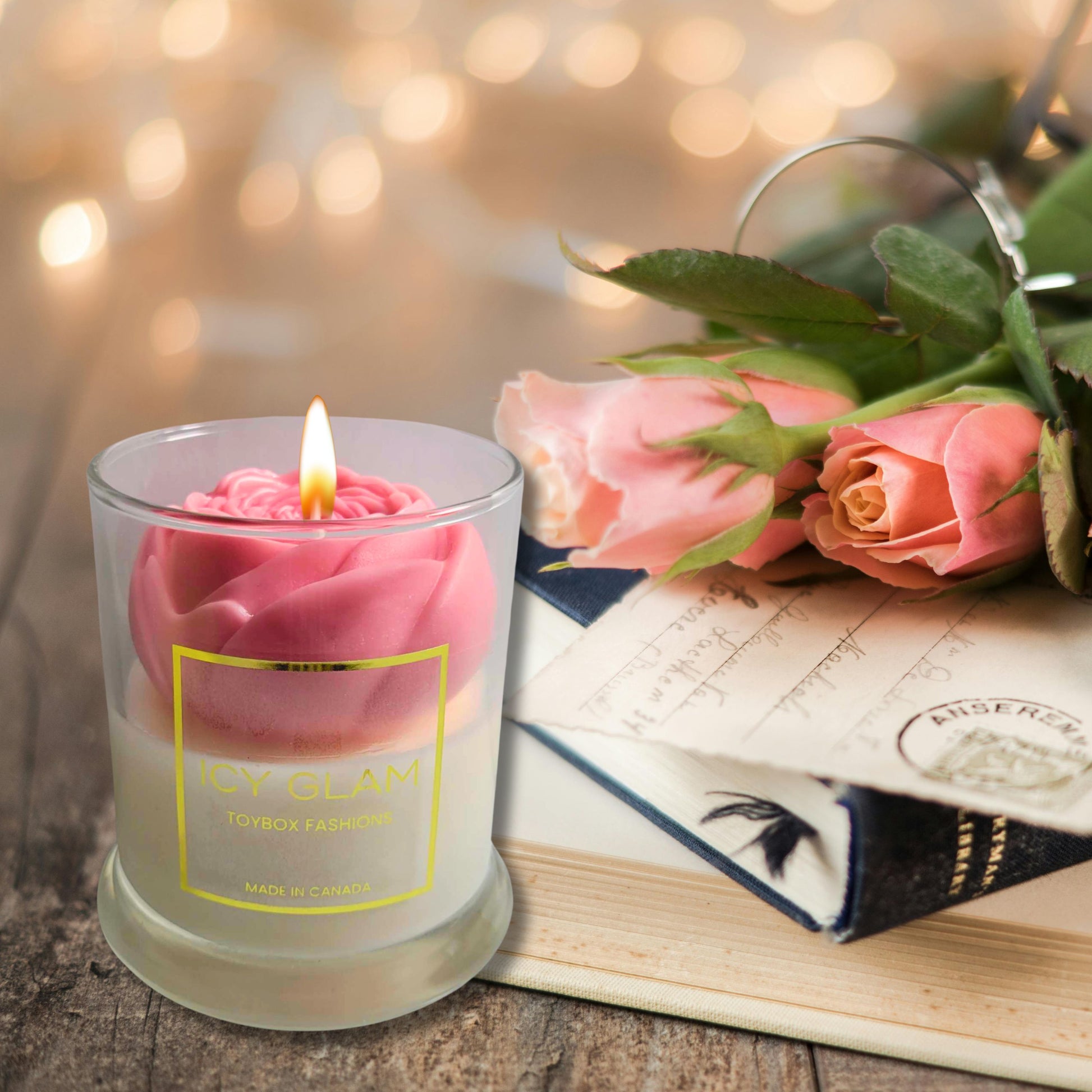 Scented Peony Soy Wax Candle