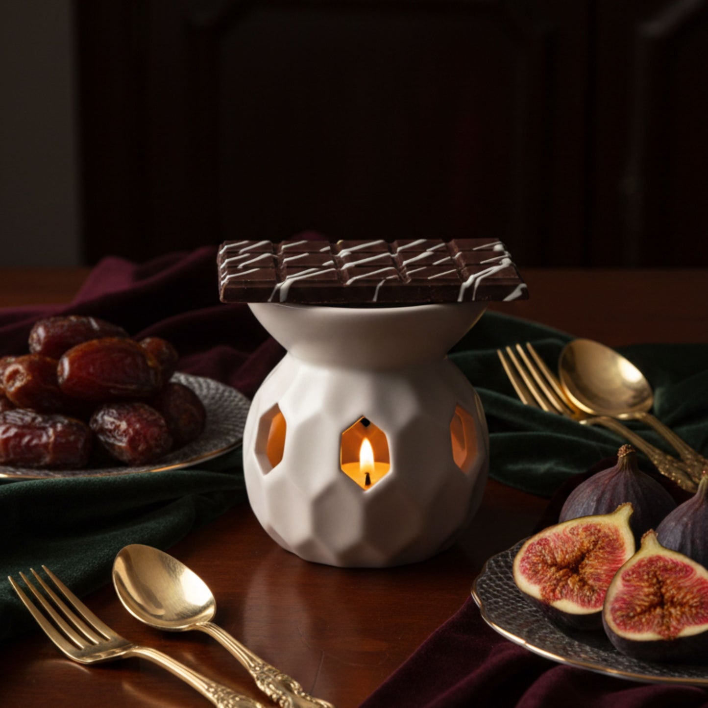 Cafe Delights Dubai Chocolate Scented Soy Wax Melt Collection