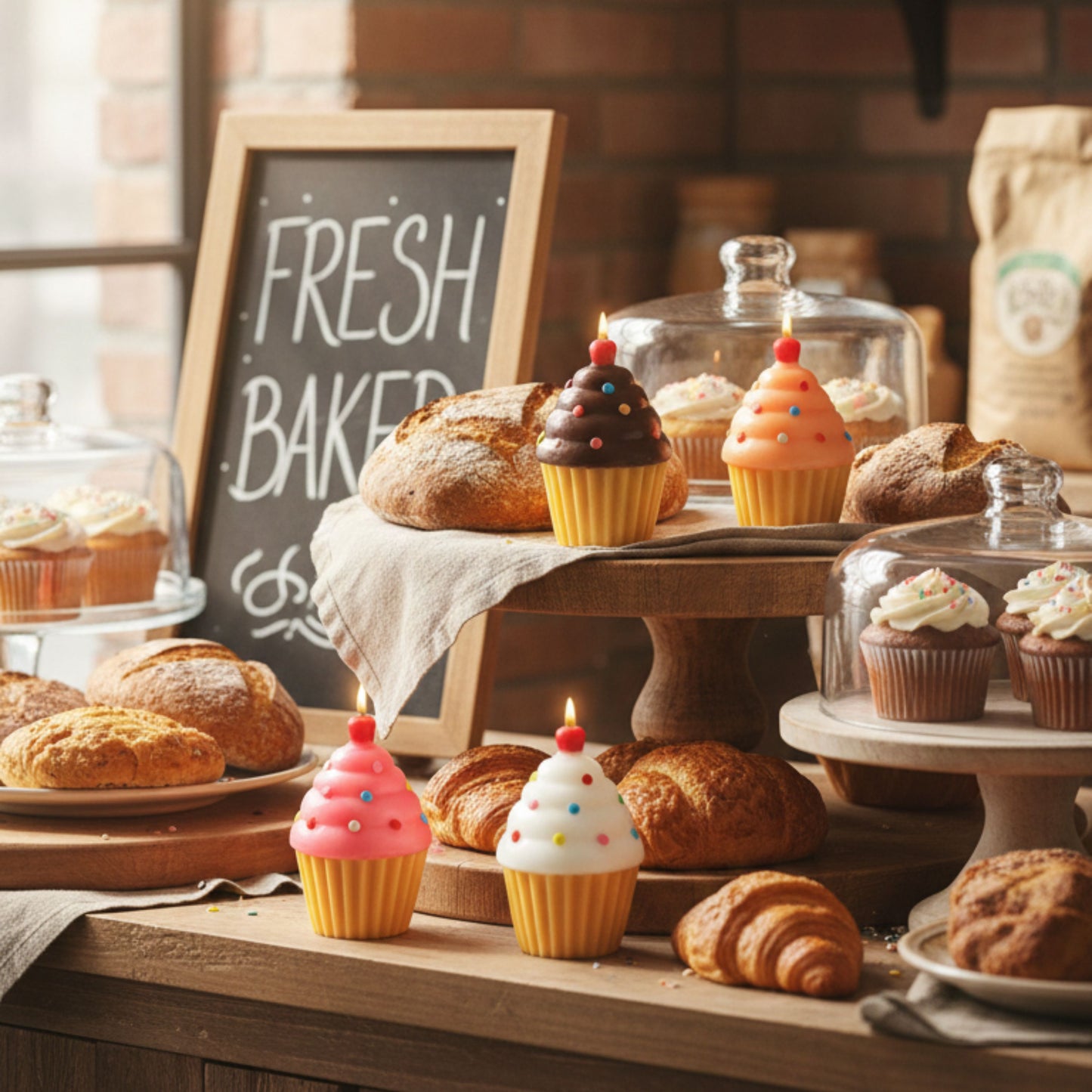 Cartoon Confetti Cupcake Scented Soy Wax Candle