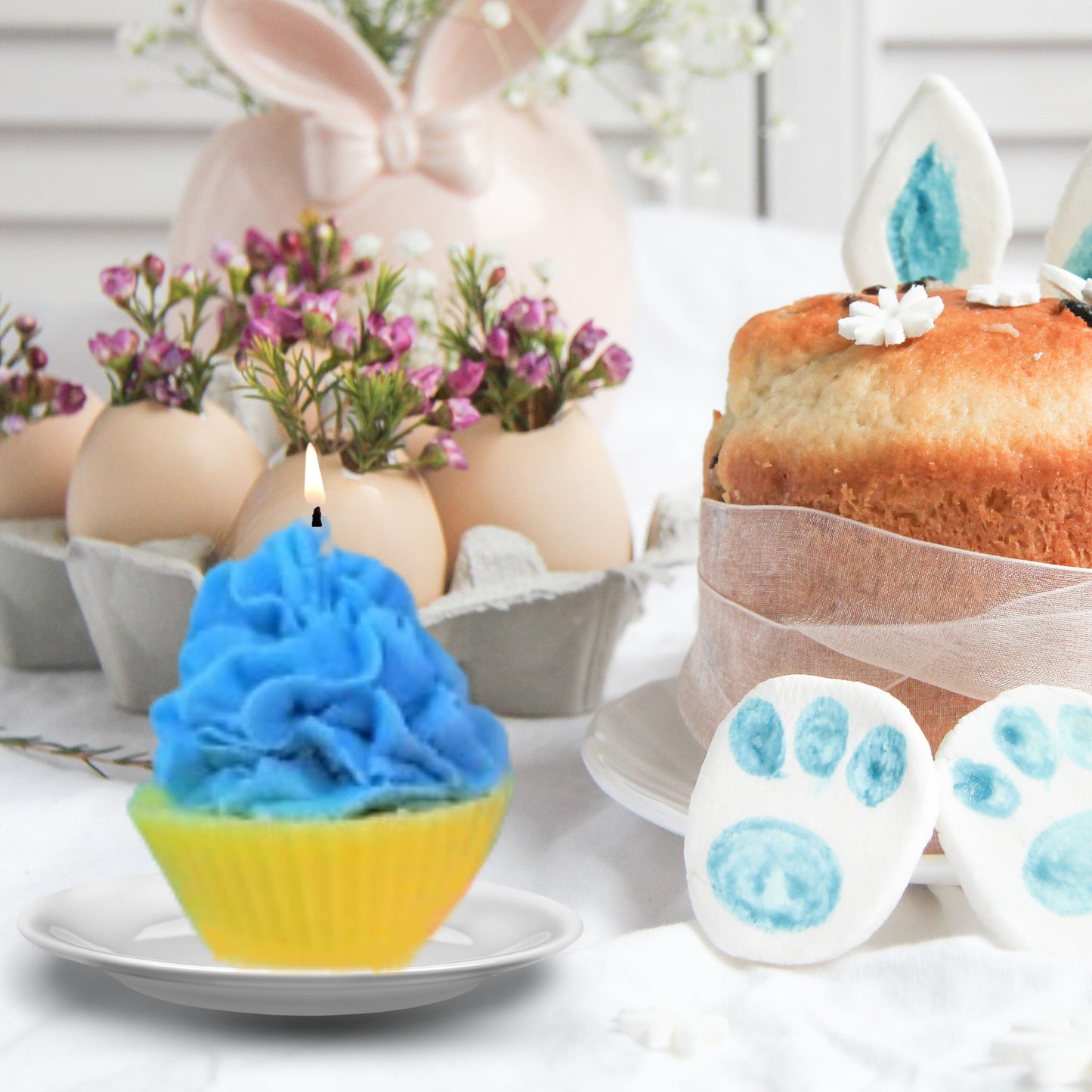 Spring Delights Rainbow Scented Soy Wax Cupcake Candles